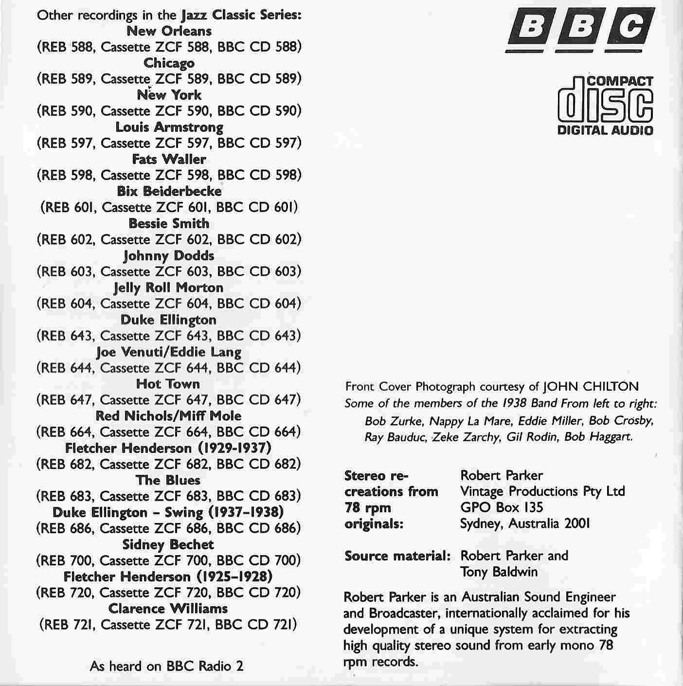 Middle of cover of BBCCD688